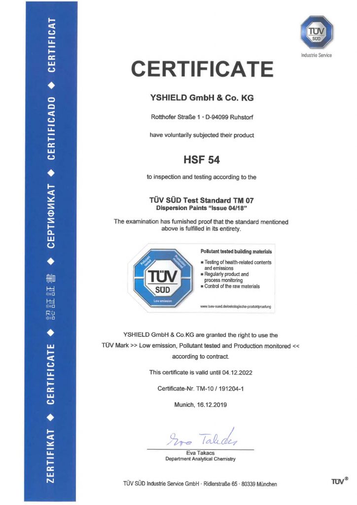 YSHIELD® HSF54 Standard shielding paint 5 litre up to 67 dB